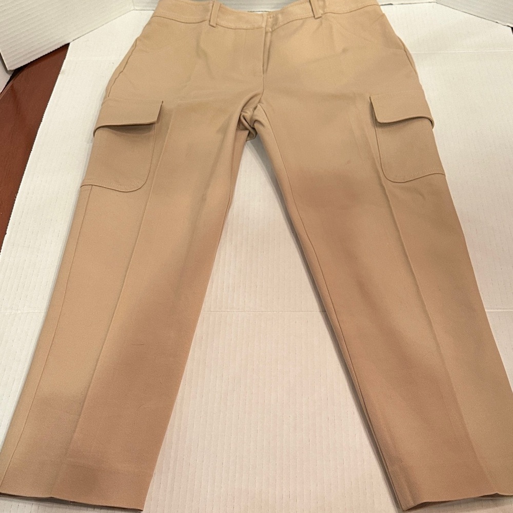 Women’s JENNE MAAG Petite Tan Cropped Cargo Pants Made in USA
